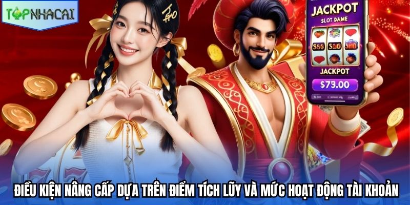 Điều kiện nâng cấp dựa trên điểm tích lũy và mức hoạt động tài khoản
